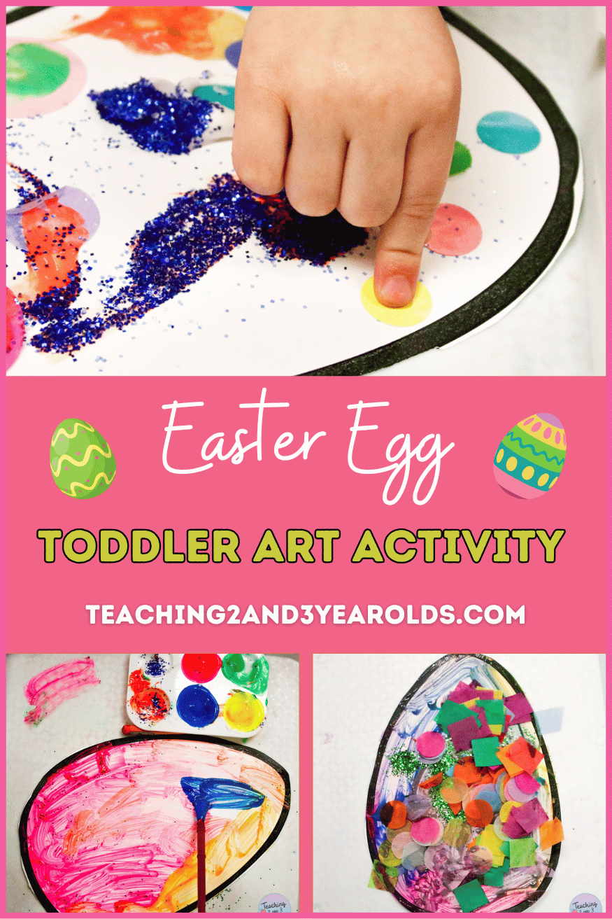 toddler Easter egg painting activity
