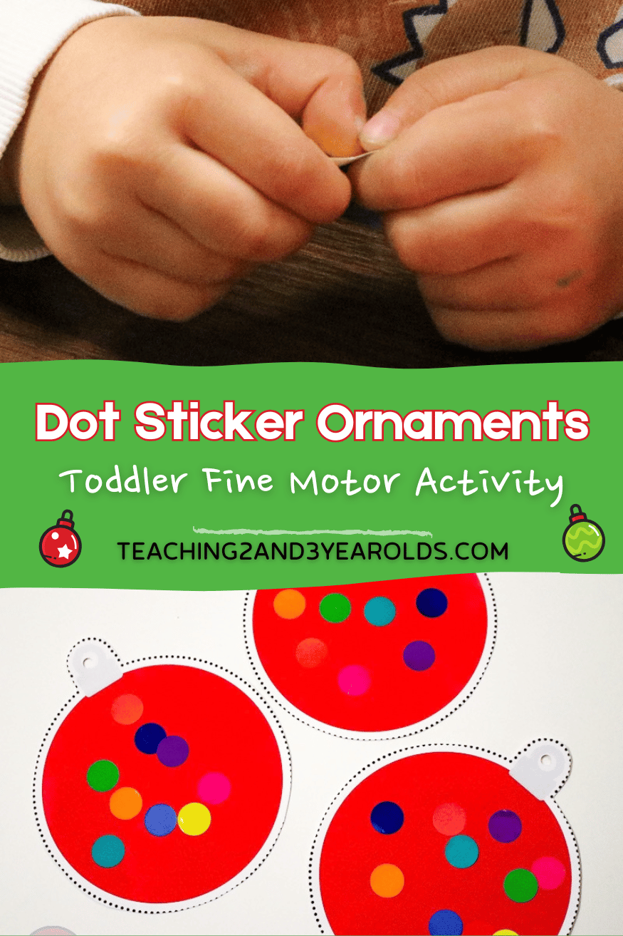 Christmas Dot Sticker Ornament for Toddlers