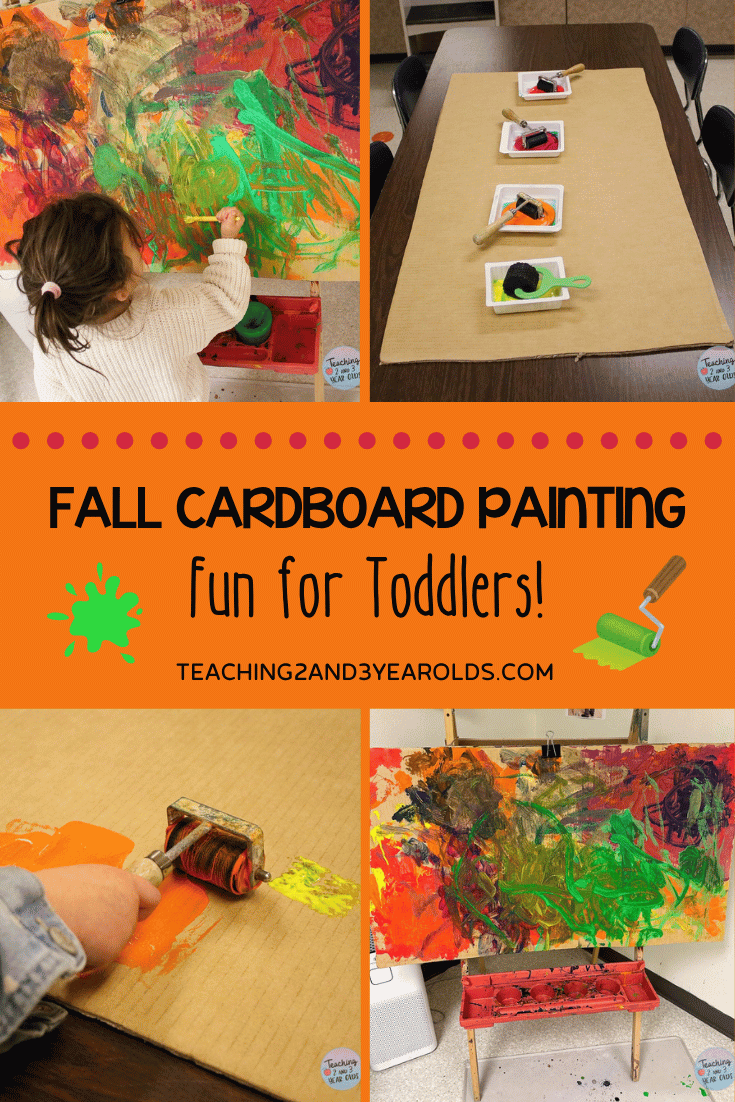 all cardboard painting for toddlers