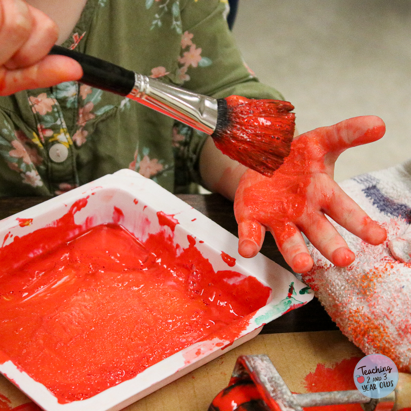 fall cardboard painting for toddlers