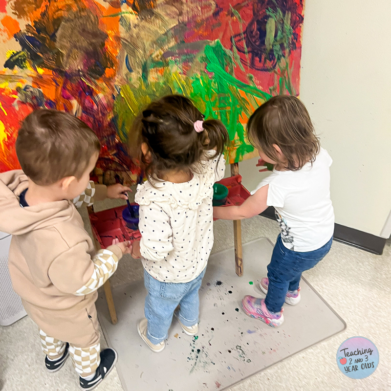 fall cardboard painting for toddlers