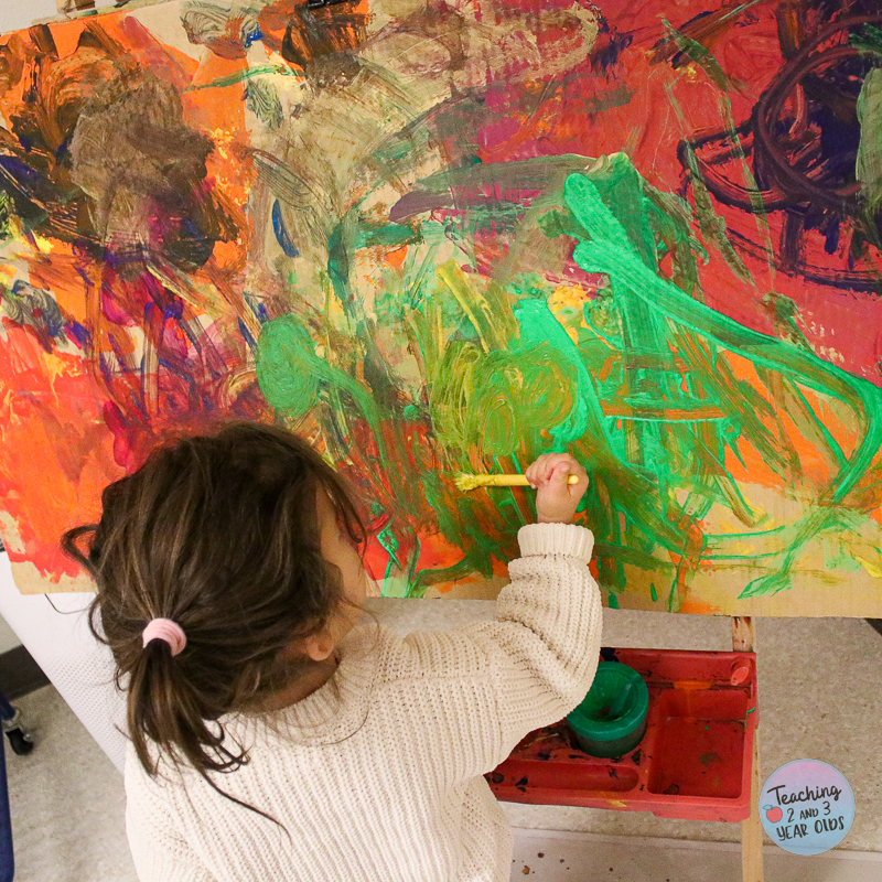 fall cardboard painting for toddlers
