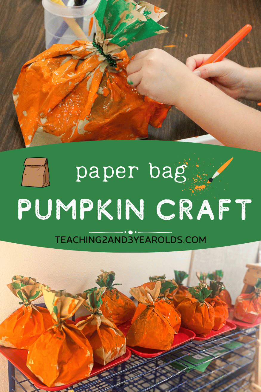 paper bag pumpkin art