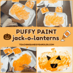 puffy paint jackolanterns