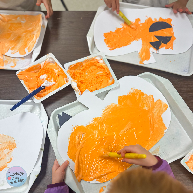 puffy paint jackolanterns